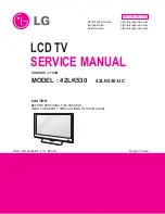 LG 42LK530 Service Manual preview