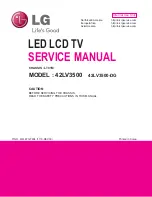 Предварительный просмотр 1 страницы LG 42LV3500 Service Manual