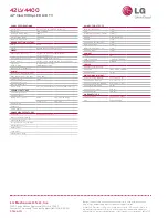 Preview for 2 page of LG 42LV4400 Specifications