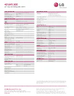 Preview for 2 page of LG 42LW5300 Specification