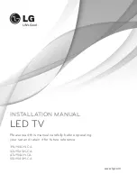 Preview for 1 page of LG 42LY540H-CA Installation Manual