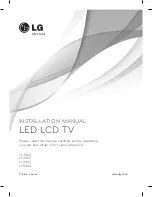 Preview for 1 page of LG 42LY540S.AEK Installation Manual