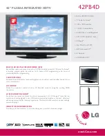 LG 42PB4D Series Specifications preview