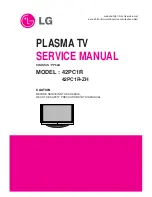 Preview for 1 page of LG 42PC1R Series Service Manual