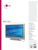 LG 42PC3DC - Zenith Plasma HDTV Specifications предпросмотр
