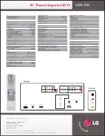 Preview for 2 page of LG 42PC3DV -  - 42" Plasma TV Specifications