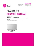 Preview for 1 page of LG 42PG2500 Service Manual