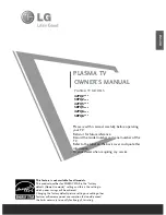 LG 42PQ2 series Owner'S Manual preview