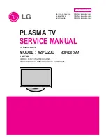 Preview for 1 page of LG 42PQ20D Service Manual