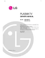 Предварительный просмотр 1 страницы LG 42PX3DCV - Plasma Panel With TV Tuner Owner'S Manual