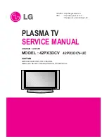 LG 42PX3DCV - Plasma Panel With TV Tuner Service Manual preview