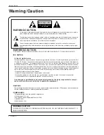 Preview for 2 page of LG 42PX3DLV Owner'S Manual