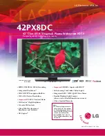 LG 42PX8DC Specifications preview