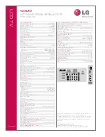 Preview for 2 page of LG 42SL80 Series Specifications