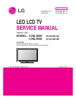 LG 42SL9000 Service Manual preview