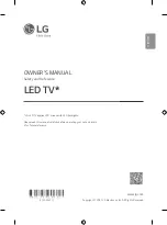 Предварительный просмотр 1 страницы LG 43/50NANO75 Series Owner'S Manual