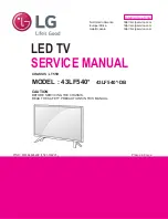 Предварительный просмотр 1 страницы LG 43LF540 -DB Series Service Manual