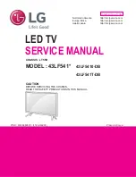 Предварительный просмотр 1 страницы LG 43LF541 Series Service Manual