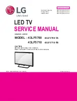 LG 43LF5700 Service Manual предпросмотр