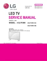 Предварительный просмотр 1 страницы LG 43LF5900 Service Manual