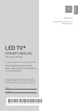 Предварительный просмотр 1 страницы LG 43LJ624V Owner'S Manual