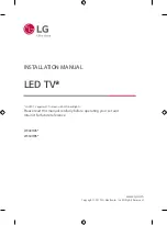 Предварительный просмотр 1 страницы LG 43LT340H0SB Installation Manual