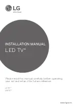 LG 43LX761H Installation Manual preview