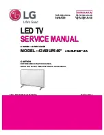 Предварительный просмотр 1 страницы LG 43UF640 SERIES Service Manual