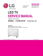 LG 43UF640 -ZA Series Service Manual предпросмотр