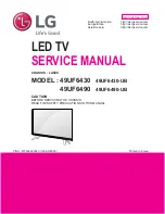 LG 43UF6400 Series Service Manual предпросмотр