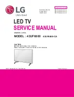 Предварительный просмотр 1 страницы LG 43UF6800 Series Service Manual