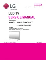 Предварительный просмотр 1 страницы LG 43UF690T Service Manual