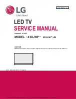 Предварительный просмотр 1 страницы LG 43UJ65 series Service Manual