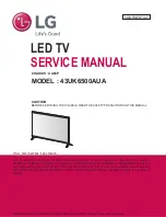 Preview for 1 page of LG 43UK6500AUA Service Manual