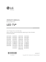 Предварительный просмотр 1 страницы LG 43UN7100PDA Owner'S Manual