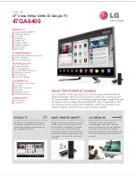 Предварительный просмотр 1 страницы LG 47GA6400 Specification