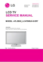 Предварительный просмотр 1 страницы LG 47LD500 Service Manual