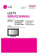 Предварительный просмотр 1 страницы LG 47LD650 Service Manual