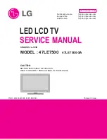 Предварительный просмотр 1 страницы LG 47LE7500 Service Manual