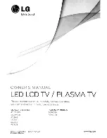 LG 47LEX8 Series Owner'S Manual preview