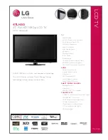 Preview for 1 page of LG 47LH30 Series Specification