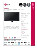 LG 47LH50 Series Specification Sheet preview