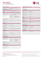 Preview for 2 page of LG 47LV3700 Specifications