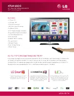 LG 47LW6500 Specifications preview