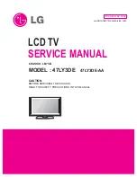 Предварительный просмотр 1 страницы LG 47LY3DE Series Service Manual