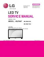 LG 49LF640 Series Service Manual предпросмотр