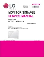 Предварительный просмотр 1 страницы LG 49MS75A Service Manual