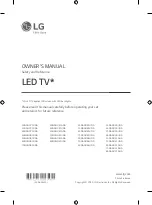 Предварительный просмотр 1 страницы LG 49NANO80UNA Owner'S Manual