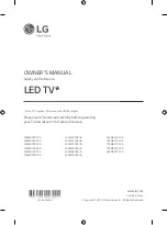 Предварительный просмотр 1 страницы LG 49SM80 Series Owner'S Manual