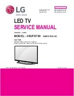 Preview for 1 page of LG 49UF6700 Service Manual